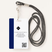 ブルーウェーブ |社員の写真ID会社のセキュリティ バッジ (裏面ランヤード)