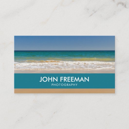 ブルーウェーユニークズビーチ写真家 名刺 (正面)