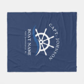 ブルーウェー航海のブ海軍キャプテンシップヘルムボート フリースブランケット (正面(横))