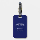 ブルーウエイトLGシェブロンオレンジサークルモノグラムDIY BG ラゲッジタグ (裏面縦)