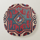 ブルーウエスタンサンタフェカウボーイスタイル華美  ラウンドクッション (正面)