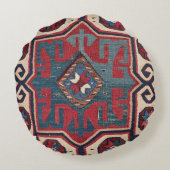 ブルーウエスタンサンタフェカウボーイスタイル華美  ラウンドクッション (裏面)