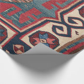 ブルーウエスタンサンタフェカウボーイスタイル 華美 ラッピングペーパー (角)