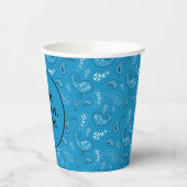 ブルーウエスタンバンダナプリントバースデーパーティー 紙コップ (左)