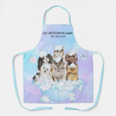 ブルーウォッシュペットグルーミングドッグキャッツスパ エプロン (正面)