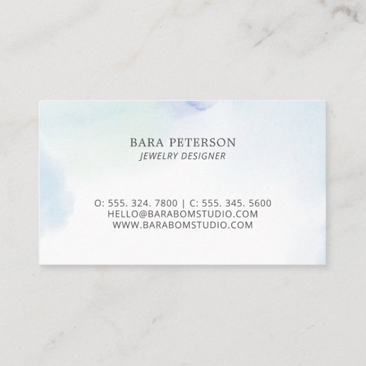 ブルーウォッシュロゴミニマル名刺 名刺 (裏面)