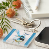 ブルーウォレンレンウォーター色ベビーブルーオーストラリア キーホルダー (正面右)