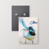 ブルーウォレンレンウォーター色ベビーブルーオーストラリア 缶バッジ (正面/裏面)