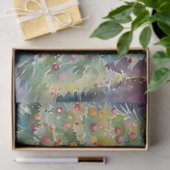 ブルーウォーカラフルターカラーの切り離し冬シーン 薄葉紙 (ギフト)