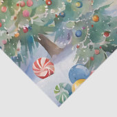 ブルーウォーカラフルターカラーの切り離し冬シーン 薄葉紙 (詳細)