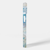 ブルーウォースタイリッシュターカラーアジサイ名テンプレート Case-Mate iPhoneケース (裏面 / 右)