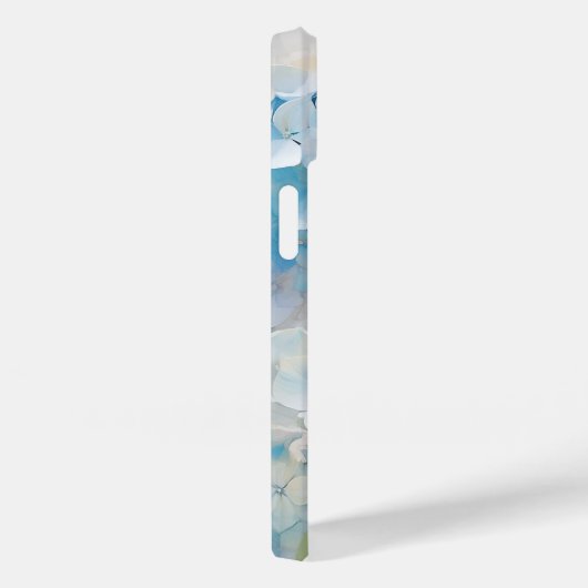 ブルーウォースタイリッシュターカラーアジサイ名テンプレート Case-Mate iPhoneケース (裏面 / 右)