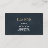 ブルーウォースタイリッシュターカラーヘアメイクアップ 名刺 (裏面)