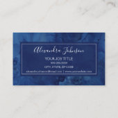 ブルーウォータカラーモダン抽象芸術スプラッシュ 名刺 (裏面)