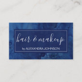 ブルーウォータカラーモダン抽象芸術スプラッシュ 名刺 (正面)