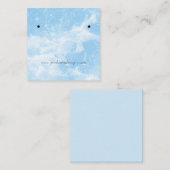 ブルーウォータスプラッシュイヤリング表示カード スクエア名刺 (正面/裏面)