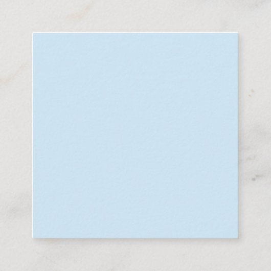 ブルーウォータスプラッシュイヤリング表示カード スクエア名刺 (裏面)