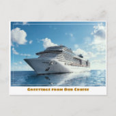 ブルーウォーターでクルーズ船 ポストカード (正面)