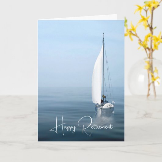 ブルーウォーターで帆船を引退 カード (黄色い花)