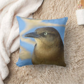 ブルーウォーターで撮影したブラックバードの自然 クッション (ブランケット)