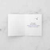 ブルーウォーターに帆船悔やみや弔慰ありがとう カード (内部)