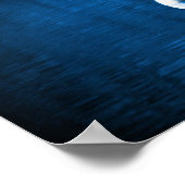 ブルーウォーターに白い白鳥のポスター ポスター (角)