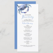 ブルーウォーターのカニ結婚の旅程 (正面/裏面)