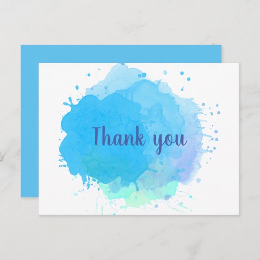 ブルーウォーターのカラスプラッシュビジネスありがとうございました ポストカード (正面/裏面)