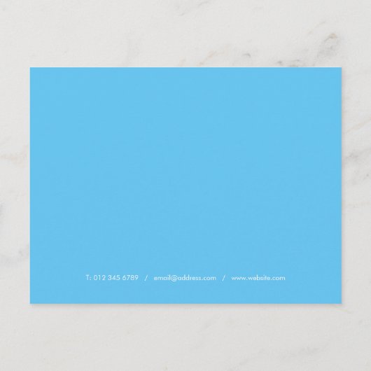 ブルーウォーターのカラスプラッシュビジネスありがとうございました ポストカード (裏面)