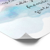 ブルーウォーターのカラーアートの色合いを追加引用文 ポスター (角)