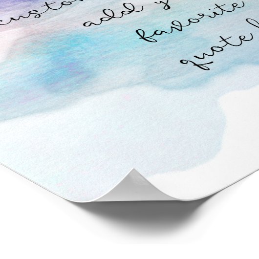 ブルーウォーターのカラーアートの色合いを追加引用文 ポスター (角)