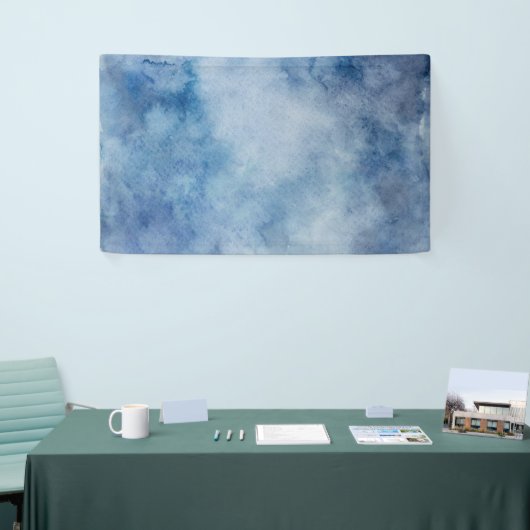 ブルーウォーターのカラーテクスチャ 横断幕 (トレードショー)