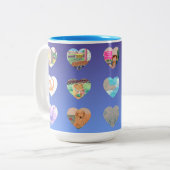 ブルーウォーターのカラーハート ツートーンマグカップ (正面左)