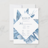 ブルーウォーターのカラーフローラフレーム 出欠カード (正面)