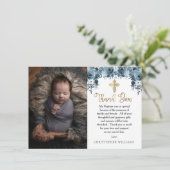 ブルーウォーターのカラーフローラ |フェイク金ゴールドバプテスマ サンキューカード (スタンド正面)