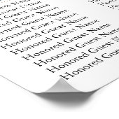 ブルーウォーターのカラーフローラ |フェイク金ゴールドバプテスマ ポスター (角)