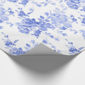 ブルーウォーターのカラーフローラ ラッピングペーパー (角)