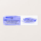 ブルーウォーターのカラーブラッシュストローク、メイクアップアーティストロイヤリティ 名刺 (外部フラット)