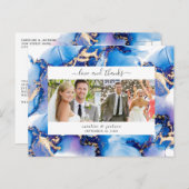 ブルーウォーターのカラー写真ありがとう ポストカード (正面/裏面)