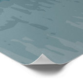 ブルーウォーターのカラー抽象芸術 ポスター (角)