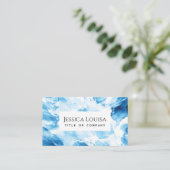 ブルーウォーターのカラー抽象芸術 名刺 (スタンド正面)