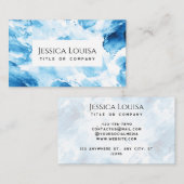 ブルーウォーターのカラー抽象芸術 名刺 (正面/裏面)