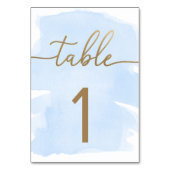 ブルーウォーターのカラー金ゴールド テーブルナンバー (裏面)