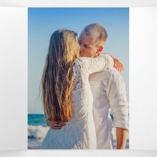 ブルーウォーターのスプラッシュアートリース結婚ズ 三つ折りプログラム (内部中)