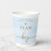 ブルーウォーターのチームガールジェンダーリビールパーティー 紙コップ (裏面)