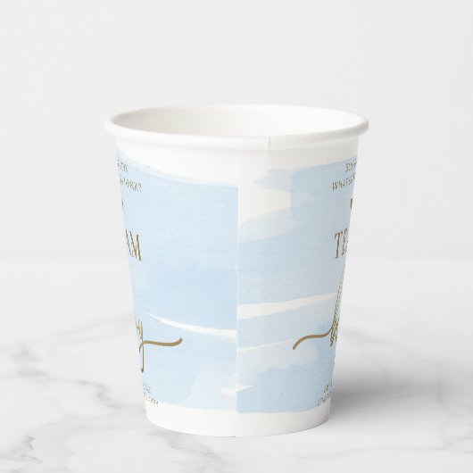 ブルーウォーターのチームガールジェンダーリビールパーティー 紙コップ (右)