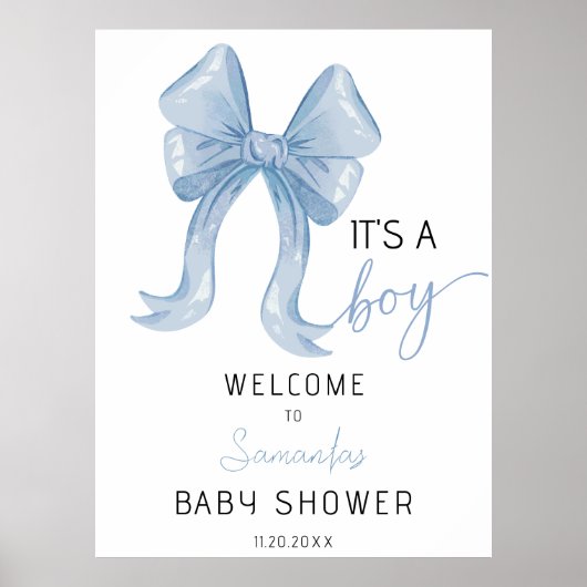 ブルーウォーターのボーイボーイボーイベビーシャワーへようこそ ポスター (正面)