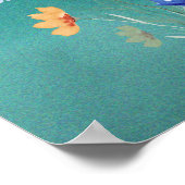 ブルーウォーターのワイルドフラワーウォールアートポスター ポスター (角)