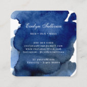 ブルーウォーターの名刺にシーシェルのロゴを貼る スクエア名刺 (裏面)