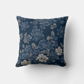 ブルーウォーターの植物性離れのパターン クッション (裏面)